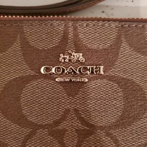 COACH brown wristlet. New!
